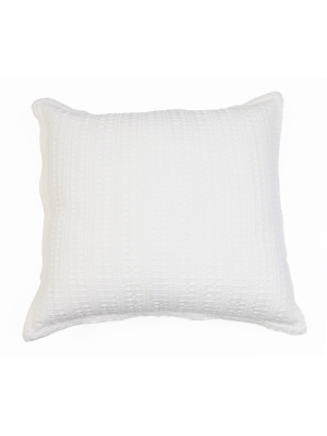 20"x20" Riley Washed Linen Flange Pillow - Décor Therapy