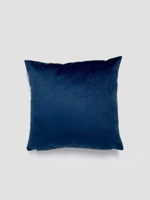 Pisa Velvet Cushion 43x43cm In Navy