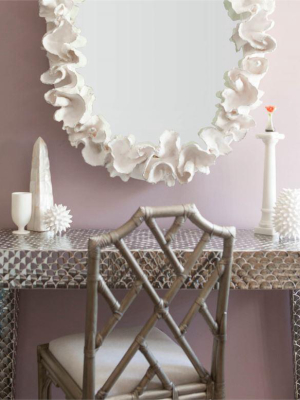 Coco Mirror White Faux Coral