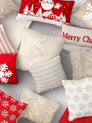 Holiday Good Tidings Toss And Throw Collection Red/white/neutral - Threshold™