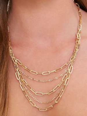 Layered Anchor Chain Necklace