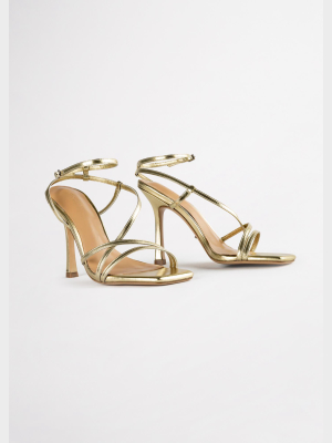 Franci Gold Nappa Metallic Heels