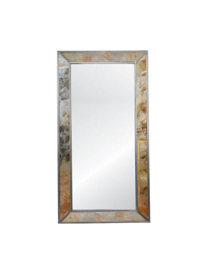 Dion Floor Mirror Silver Leaf