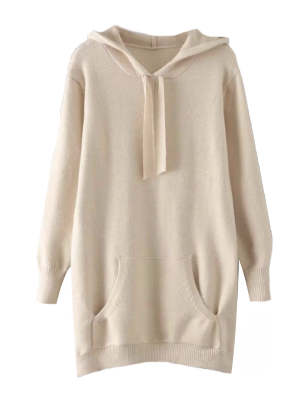 'junip' Longline Hooded Sweater