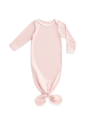 Knotted Baby Gown - Solid Pink