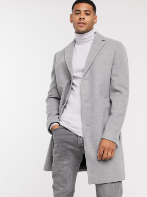 New Look Overcoat In Gray