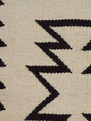 Ivory/black Southwestern Stripe Throw Pillow 18"x18" - Rizzy Home