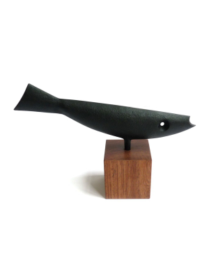 Saikai - Ornament Fish No. 1 - Cast Iron & Wood