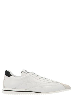 Miu Miu Stitching Detail Pointed Toe Sneakers