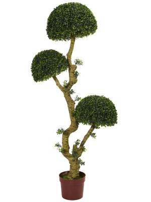 5ft Triple Boxwood Artificial Tree - Nearly Natural