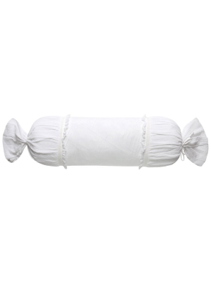 White Poplin Gauze Bolster Pillow