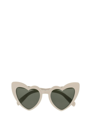 Saint Laurent Eyewear Loulou Heart Shaped Sunglasses