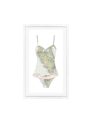 Peplum Map Swimsuit