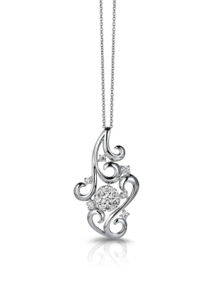 Effy Bouquet 14k White Gold Diamond Filigree Pendant, 0.70 Tcw