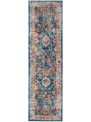 Bristol Garden Blue/light Gray Runner Rug