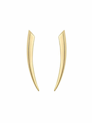 18ct Yellow Gold Small Sabre Earrings