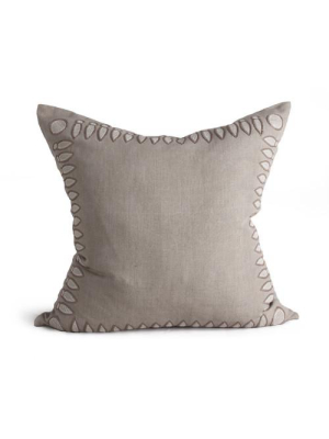 Basilica Pillow In Stone & Cream Design By Bliss Studio