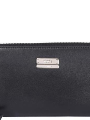 Tod's Logo Plaque Zip-around Wallet