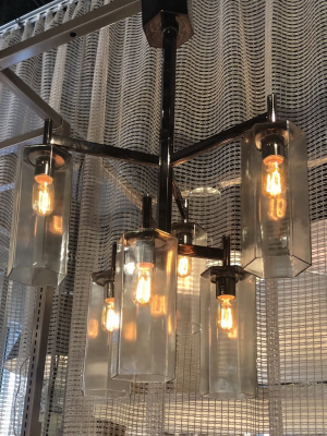 Soloman Chandelier Brown Nickel