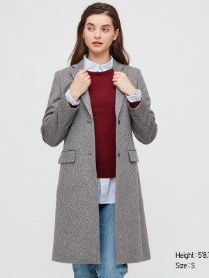 Women Cashmere Blend Chester Coat