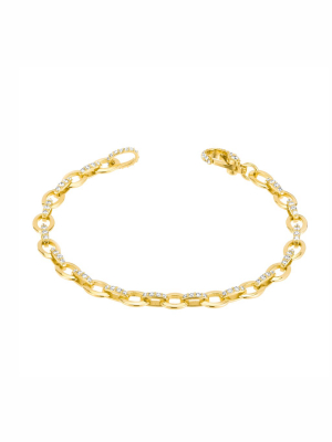 Oval Link Bracelet - Yellow Gold