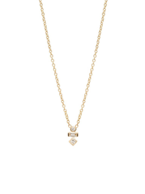 14k Mixed Diamond Necklace