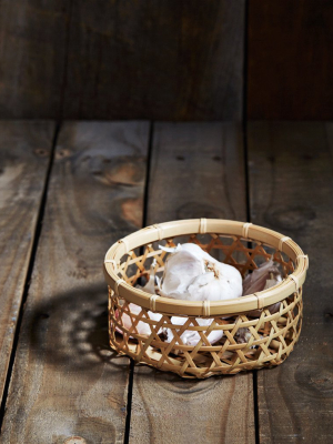 'mutsume' Woven Bamboo Basket - Small