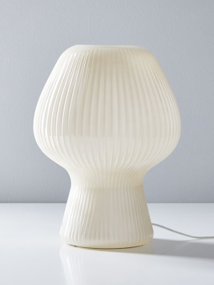 Ribbed Glass Table Lamp