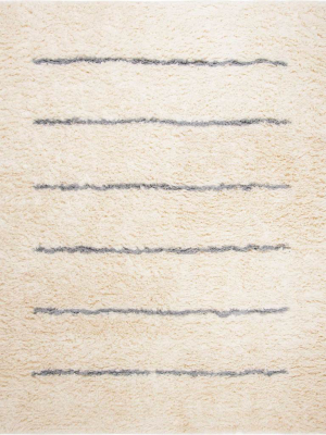 Kenya Stripe Ivory/gray Area Rug