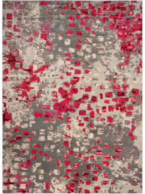 Monaco Gray/red Area Rug