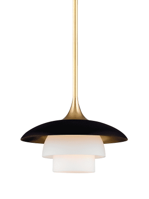 Barron 1 Light Pendant Aged Brass