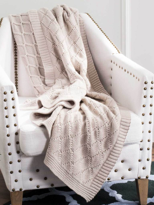 Peabody Knit Throw Palewisper