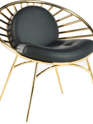 Nickolas Hoop Chair Black/gold