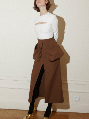 Cutout Crepe Top