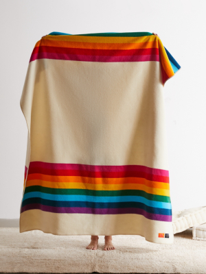 Pendleton Uo Exclusive Rainbow Wool Bed Blanket