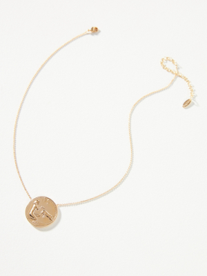 Zodiac Coin Pendant Necklace