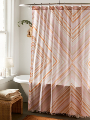 Sabrina Fringed Shower Curtain