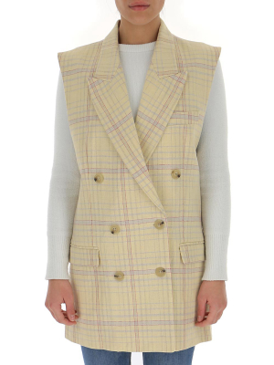 Isabel Marant Étoile Checked Sleeveless Jacket