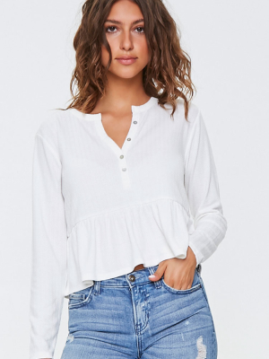 Flounce-hem Top