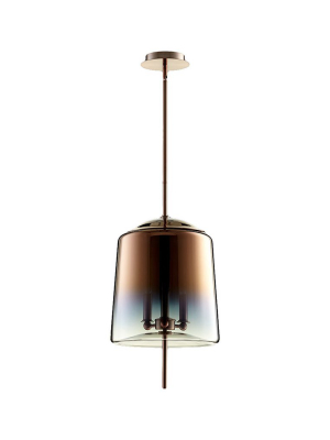 Lusterous 3 Light Pendant In Satin Copper