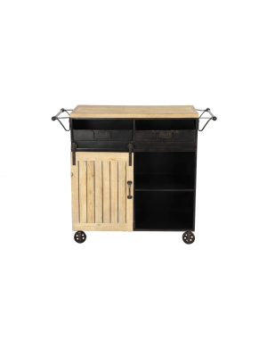 Industrial Rolling Cart Black - Olivia & May