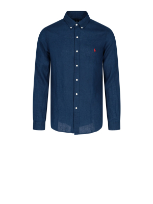 Polo Ralph Lauren Logo Embroidered Poplin Shirt