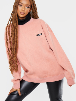 Prettylittlething Rust Studio Washed Sweatshirt