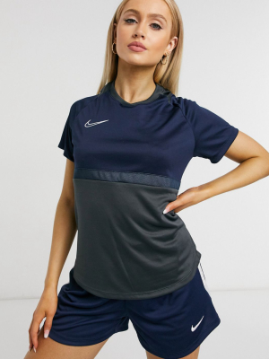 Nike Football Academy 20 T-shirt In Navy