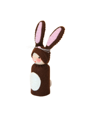 Dark Brown Bunny Peg Doll · Multiple Skin Tones