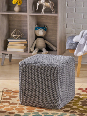 Tessie Knitted Foot Stool - Christopher Knight Home