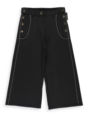 Givenchy Kids Button Detail Wide Leg Pants