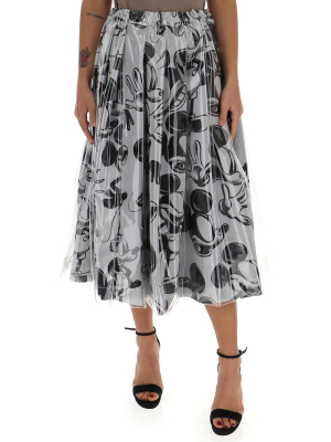 Comme Des Garçons Mickey Mouse Printed Skirt