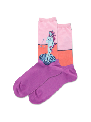 Women's Pop Birth Of Venus Crew Socks