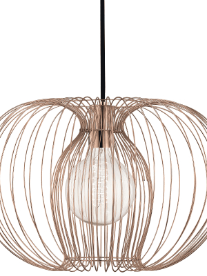 Jasmine 1 Light Large Pendant - Polished Copper